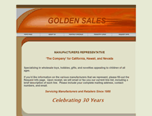 Tablet Screenshot of goldensales.com